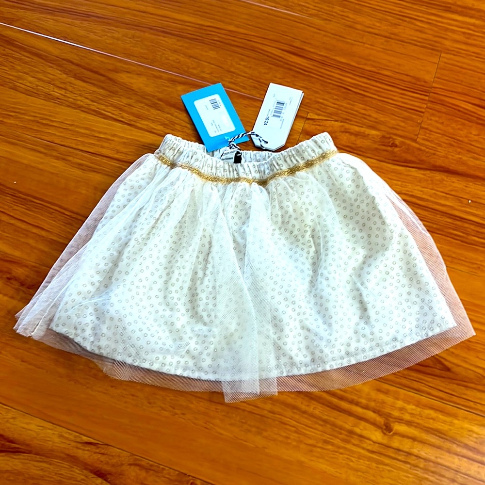 Gold and beige tutu NWT 3pommes from France 18-24 months